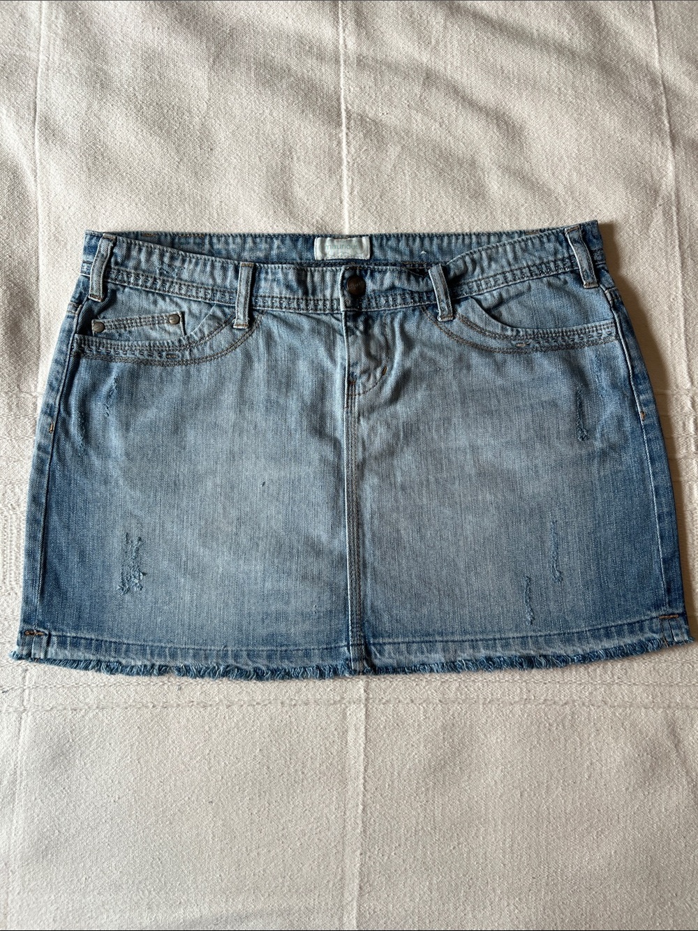 Maurices Light Blue Denim Mini Skirt
